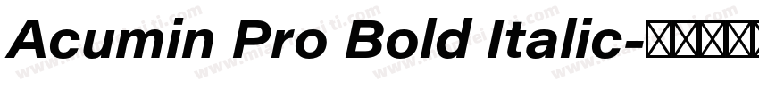 Acumin Pro Bold Italic字体转换